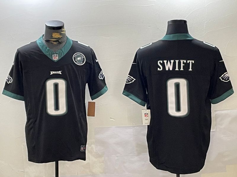 Men Philadelphia Eagles #0 Swift Black 2024 Nike Vapor Limited NFL Jersey style 2->dallas cowboys->NFL Jersey